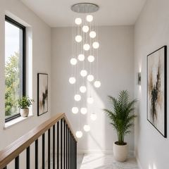Candelabru Moon 25xE27 Diametru 60cm Argintiu