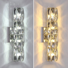 Aplica Crystal LED 40cm 3 Tipuri de Lumini 40W Argintiu