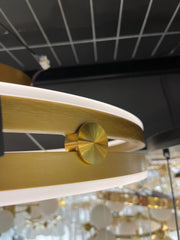 Lustra LED Cerc Auriu cu Telecomanda si 3 Lumini