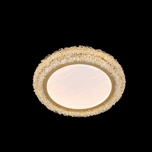 Lustra LED Crystal 35cm cu Telecomanda 3 Tipuri de Lumini 50W Auriu