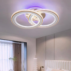 Lustra LED 154W Imperial RGB cu Telecomanda 3 Tipuri de Lumini Auriu + Alb