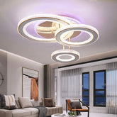 Lustra LED 174W Imperial RGB cu Telecomanda 3 Tipuri de Lumini Auriu + Alb