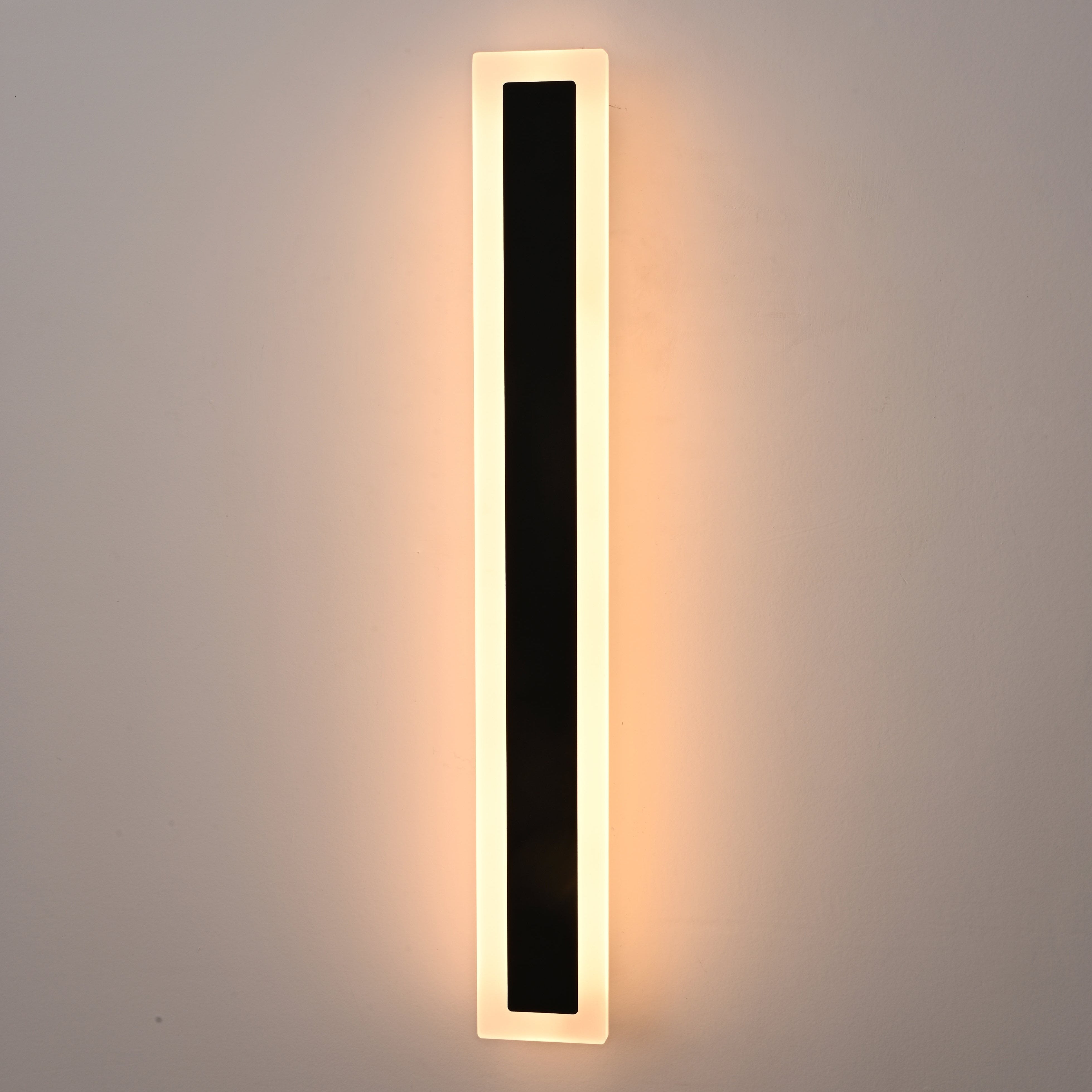 Aplica LED Exterior Cube Lumina Calda 3000K 60cm 16W Negru