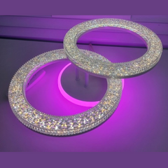Lustra LED RGB 44W cu Telecomanda Safir 3 Tipuri de Lumini Alb