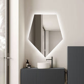 Oglinda LED Hexagon 80x90cm Touch 3 Culori Luminoase