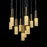 Pendul LED Diametru 40cm 80W cu Telecomanda Trinity 3 Tipuri de Lumini Auriu