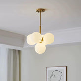 lustra moderna pentru dormitor alba cu LED