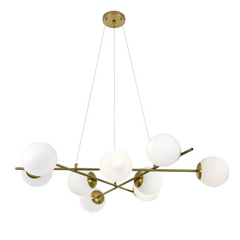 Pendul Jolie Reglabil 9xE27 80cm Auriu