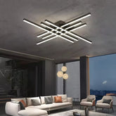 Lustra LED cu Telecomanda Zang 3 Tipuri de Lumini 146W Negru