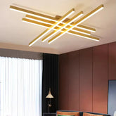 Lustra LED cu Telecomanda Zang 3 Tipuri de Lumini 146W Auriu