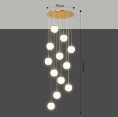 Candelabru Moon 12xE27 Diametru 40cm Auriu