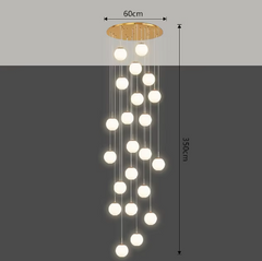 Candelabru Moon 25xE27 Diametru 60cm Auriu