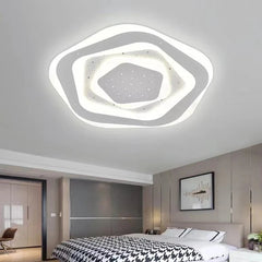 Plafoniera LED 50cm 3D 105W cu Telecomanda Raisa 3 Tipuri de Lumini+RGB Alb