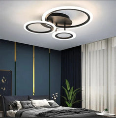 Lustra LED 66W Telecomanda Odele 3 Tipuri de Lumini Negru