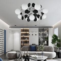 Pendul Jolie 9xE27 Argintiu