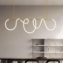 Pendul LED Lungime 150cm 80W cu Telecomanda Urban 3 Tipuri de Lumini Auriu