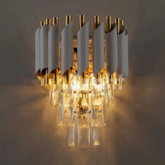 Aplica Cristal Kimberly 2xE14 Auriu + Alb