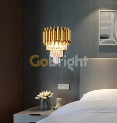 Aplica Cristal Kimberly 2xE27 Auriu