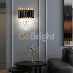 Aplica Cristal Kimberly 2xE27 Negru + Auriu