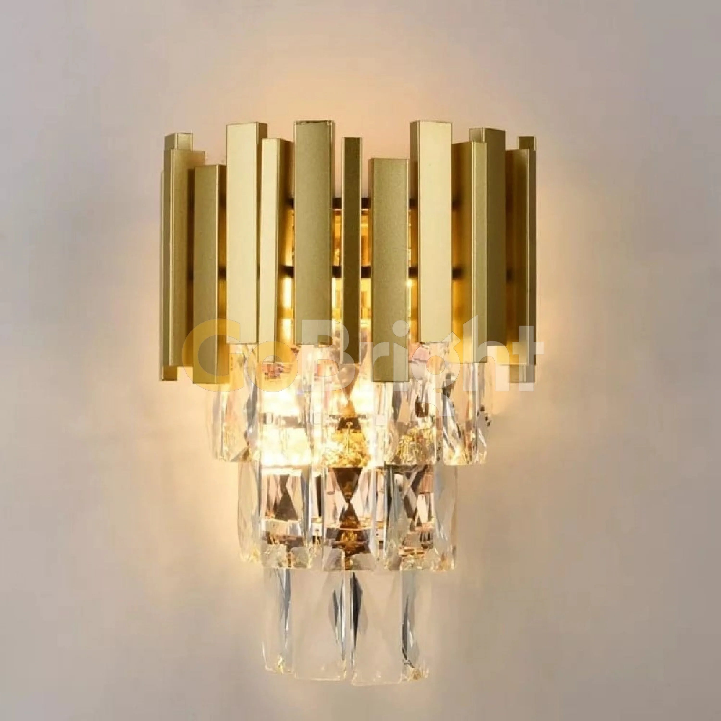 Aplica Cristal Lauren 2xE27 Auriu