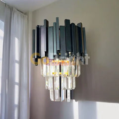 Aplica Cristal Lauren 2xE27 Negru