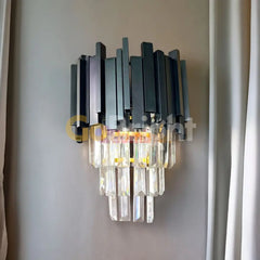 Aplica Cristal Lauren 2xE27 Negru