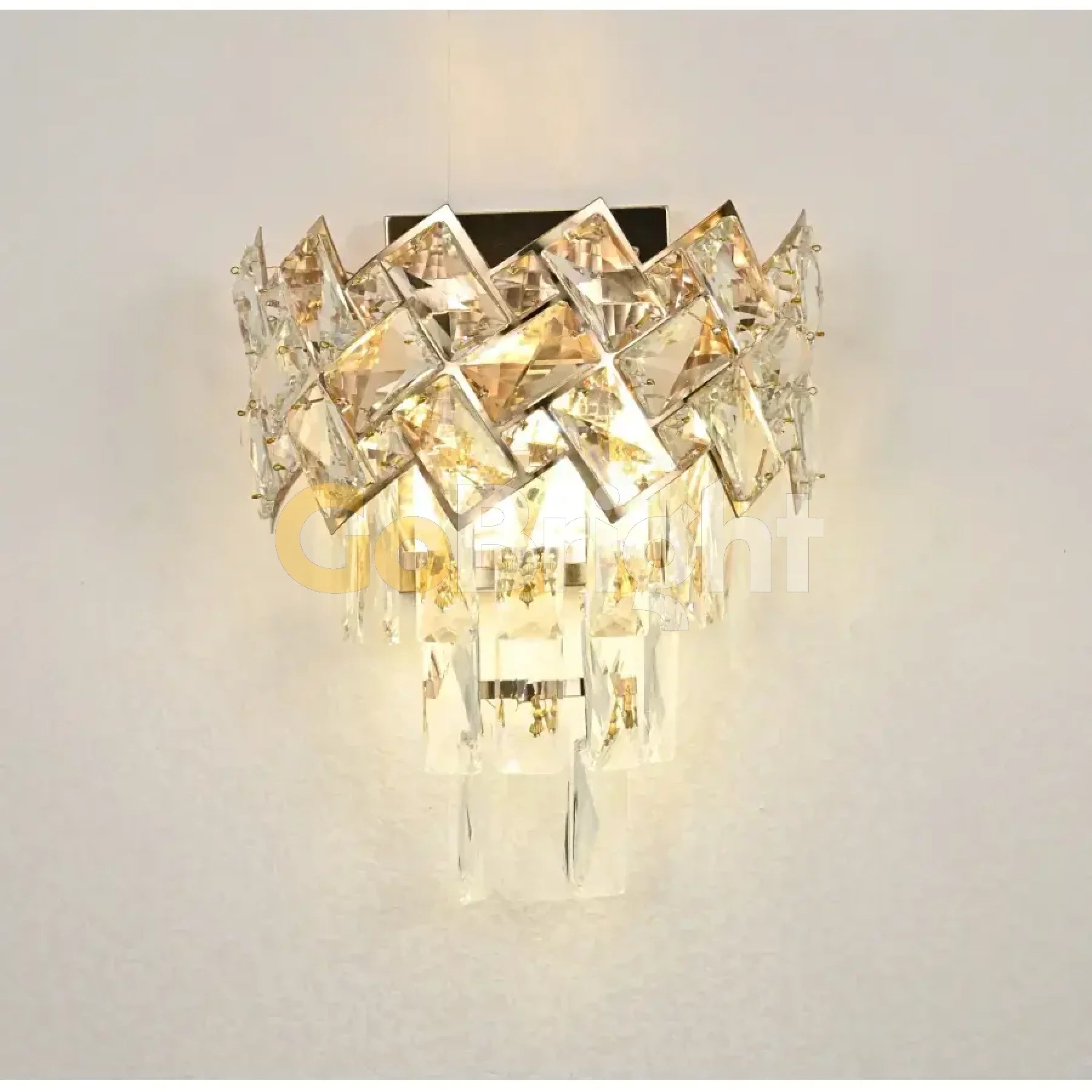 Aplica Cristal Magnum 2xE14 Auriu