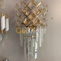 Aplica Cristal Mosaic 2xE14 Auriu