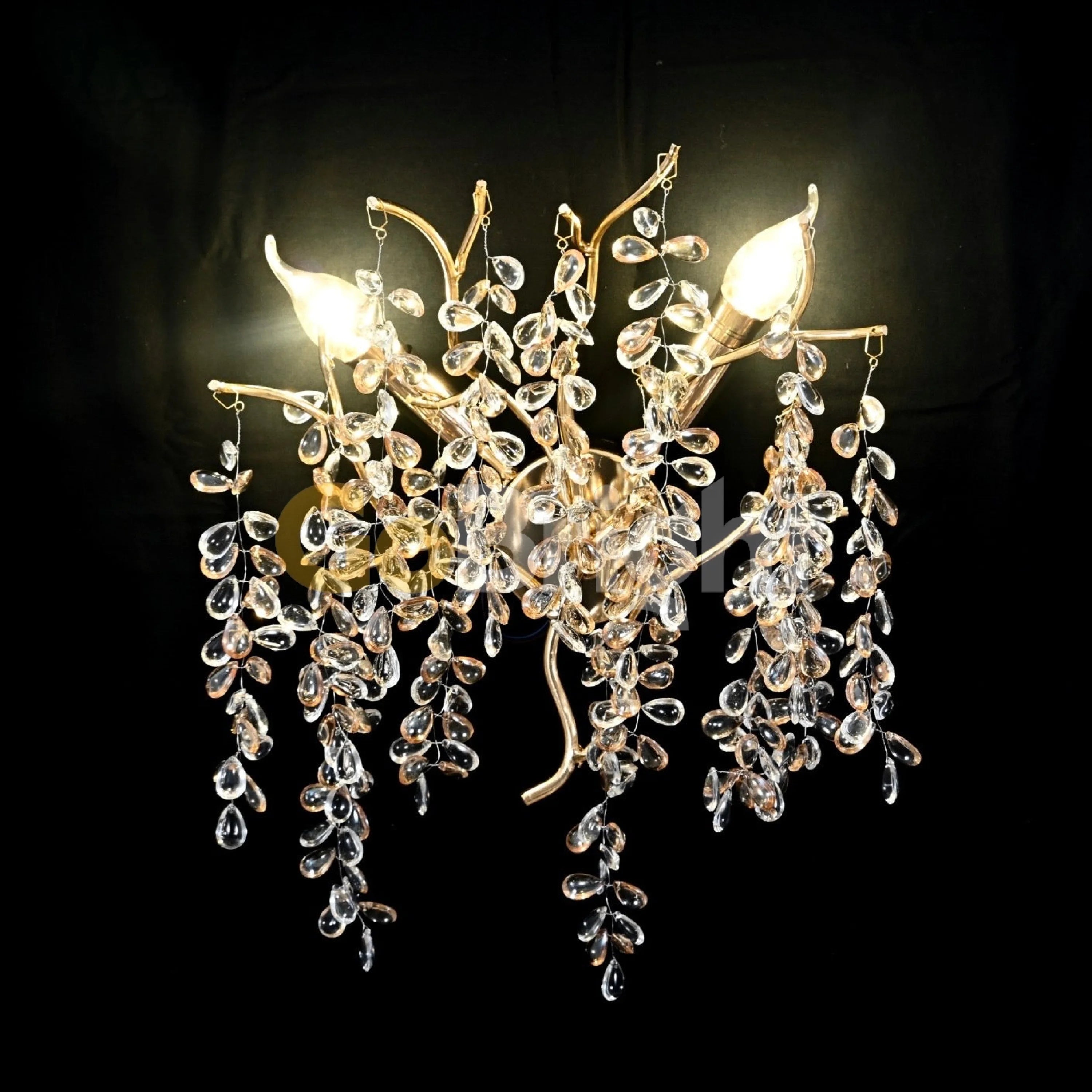 Aplica Cristal Olivia 2xE14 30cm Auriu