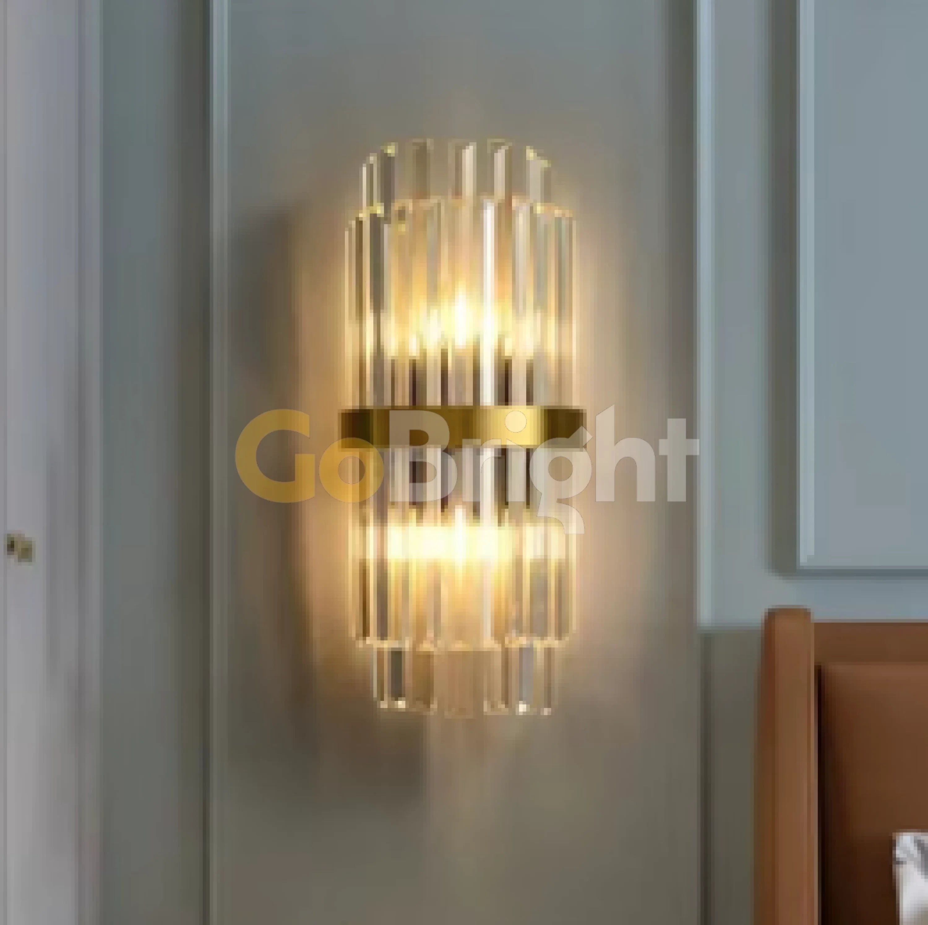 Aplica Crystal 2xE14 40cm Auriu