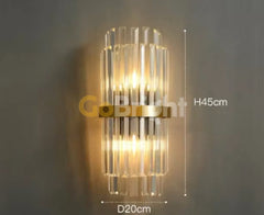 Aplica Crystal 2xE14 40cm Auriu