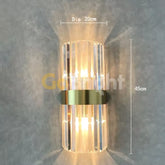 Aplica Crystal 2xE14 40cm Auriu