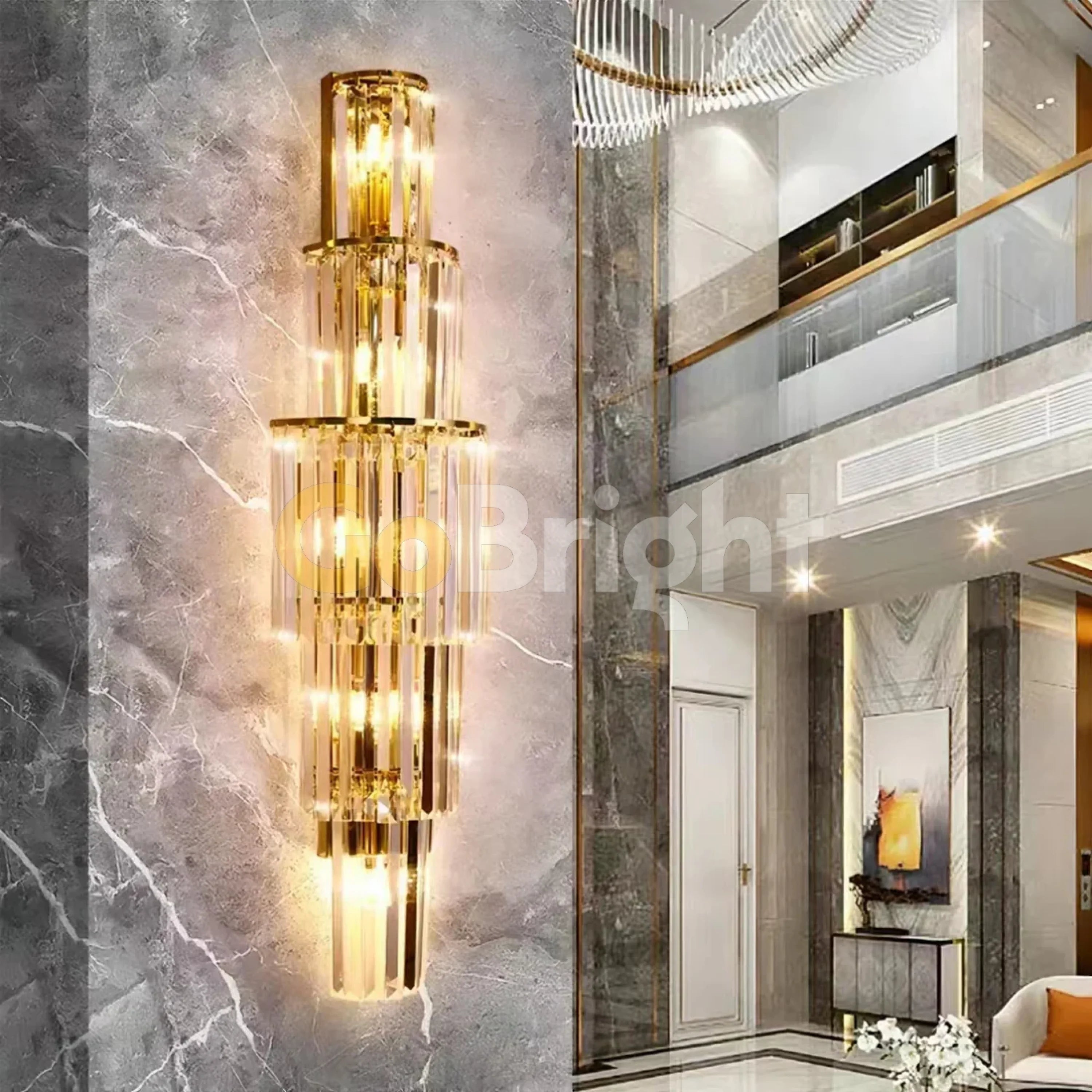 Aplica Crystal 4xE14 60cm Auriu