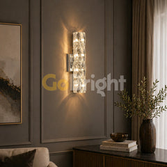 Aplica Crystal LED 40cm 3 Tipuri de Lumini 40W Argintiu