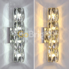 Aplica Crystal LED 40cm 3 Tipuri de Lumini 40W Argintiu