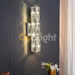 Aplica Crystal LED 40cm 3 Tipuri de Lumini 40W Argintiu