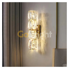 Aplica Crystal LED 40cm 3 Tipuri de Lumini 40W Auriu
