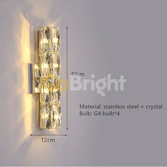 Aplica Crystal LED 40cm 3 Tipuri de Lumini 40W Auriu