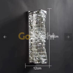 Aplica Crystal LED 46cm 3 Tipuri de Lumini 40W Argintiu
