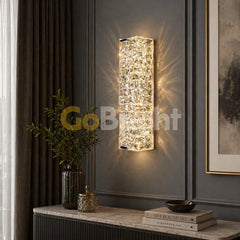 Aplica Crystal LED 46cm 3 Tipuri de Lumini 40W Argintiu
