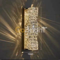 Aplica Crystal LED 46cm 3 Tipuri de Lumini 40W Auriu