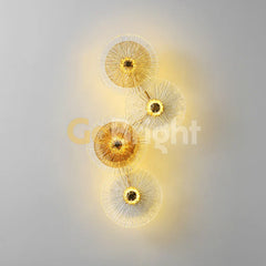 Aplica Crystal LED 62cm Lumina Calda 15W Auriu