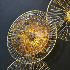 Aplica Crystal LED 92cm Lumina Calda 24W Auriu