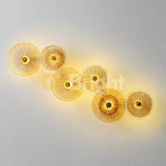 Aplica Crystal LED 92cm Lumina Calda 24W Auriu