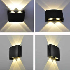 Aplica LED Exterior Cube Lumina Calda 3000K 4x1W Negru