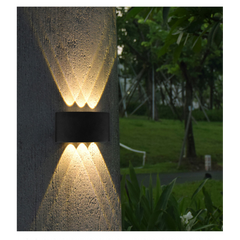 Aplica LED Exterior Cube Lumina Calda 3000K 6x1W Negru