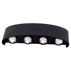Aplica LED Exterior Cube Lumina Calda 3000K 8x1W Negru