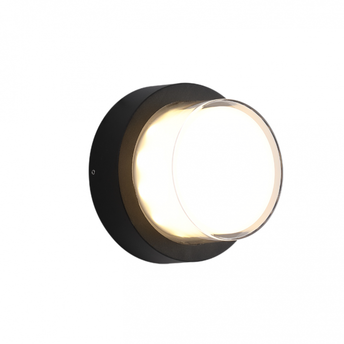 Aplica LED Exterior Cube Lumina Calda 3000K 12W Negru