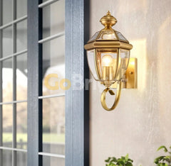 Aplica Felinar Exterior 1xE27 36cm Auriu