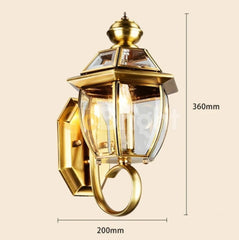 Aplica Felinar Exterior 1xE27 36cm Auriu